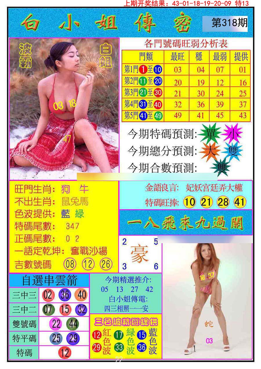 2024318期白小姐传密