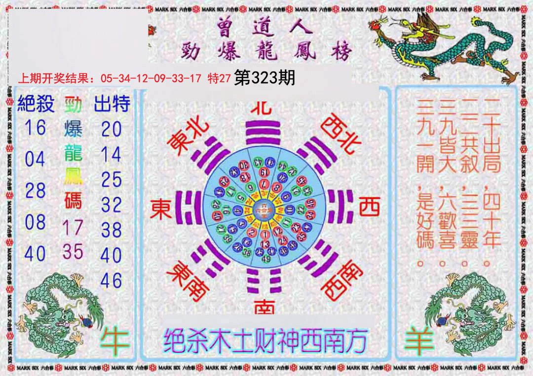 2024323期曾道人劲爆龙凤榜