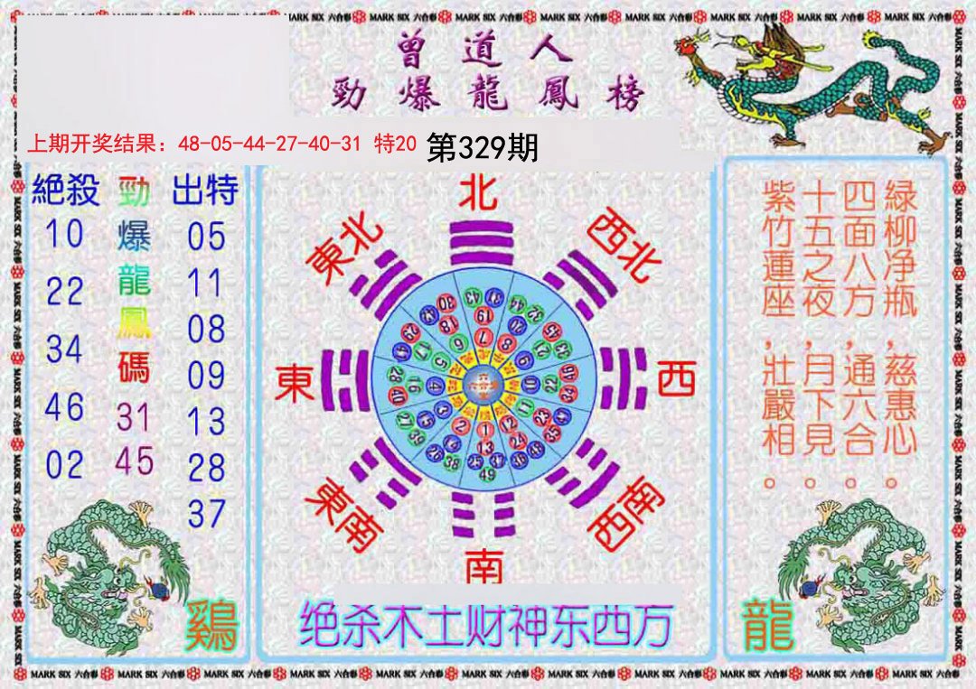2024329期曾道人劲爆龙凤榜