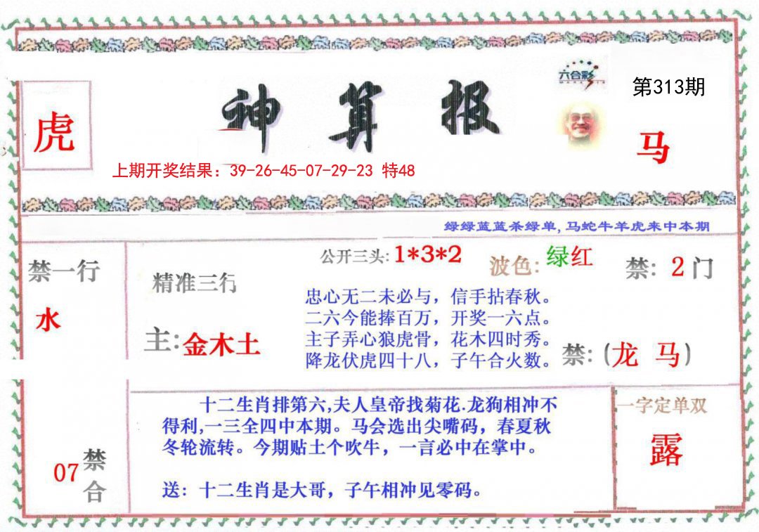 2024313期神算报
