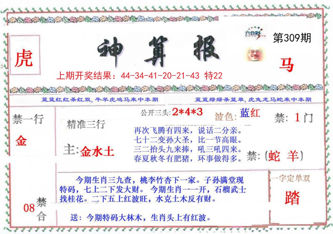 2024309期神算报