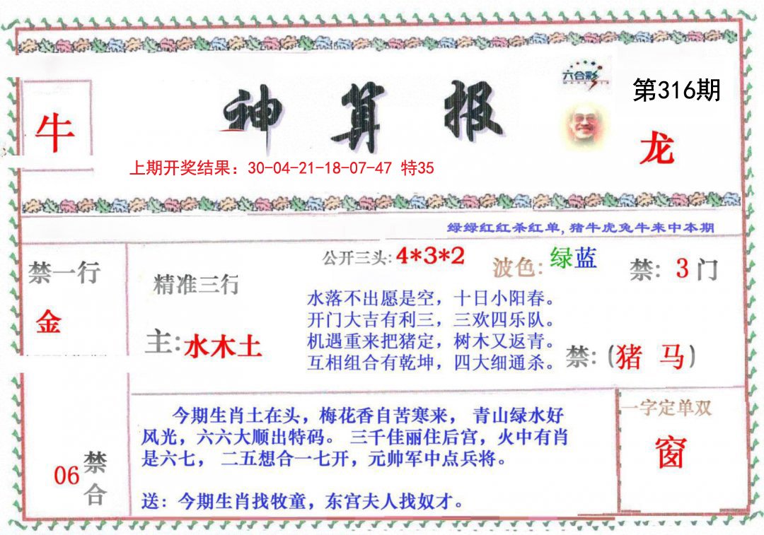2024316期神算报