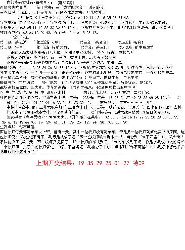 2024310期五星报B
