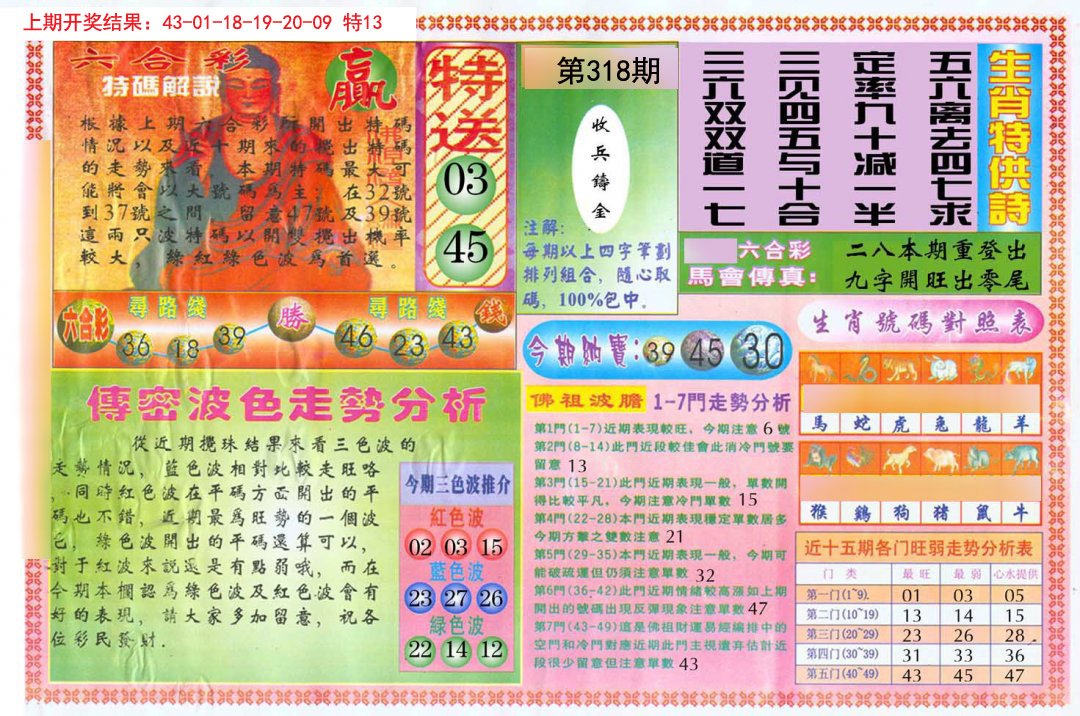 2024318期白小姐三点传密B