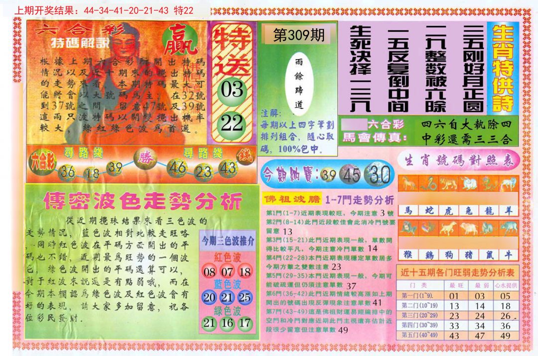 2024309期白小姐三点传密B