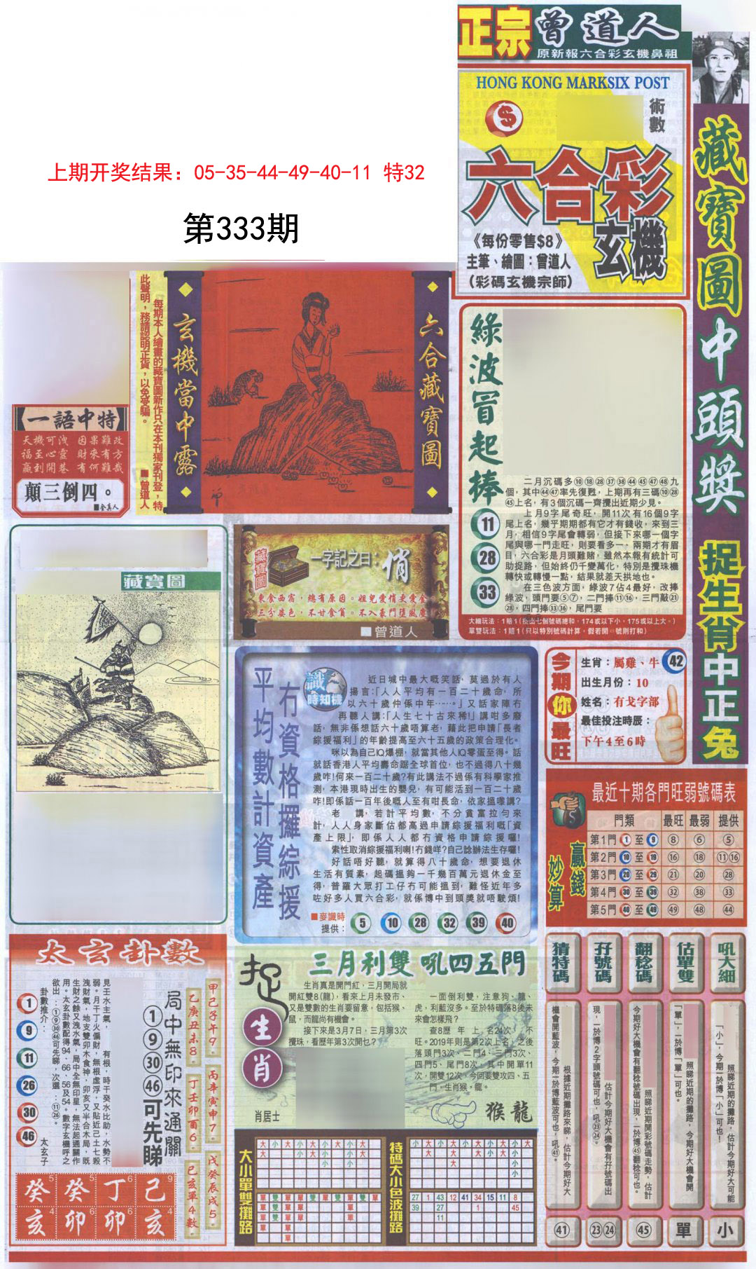 2024333期新报跑狗A