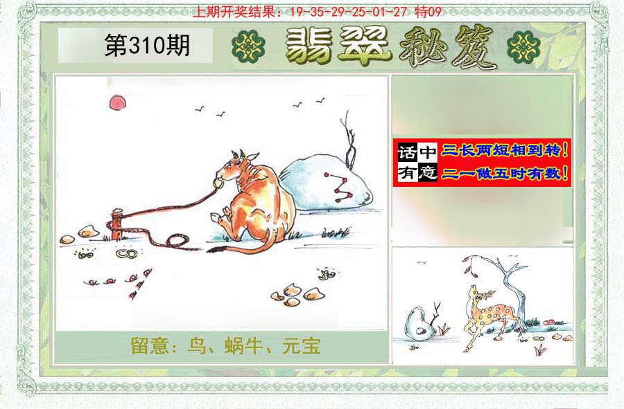 2024310期翡翠秘笈(信封)(另版)