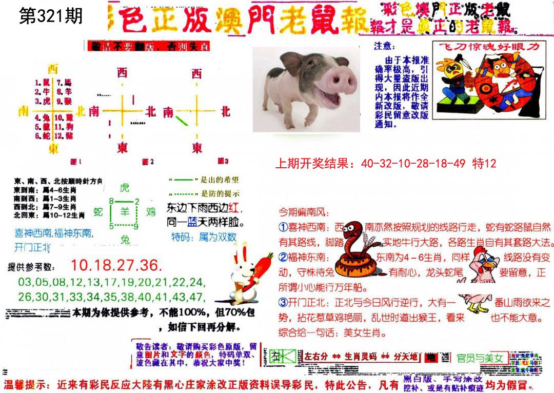 2024321期彩色正版澳门老鼠报