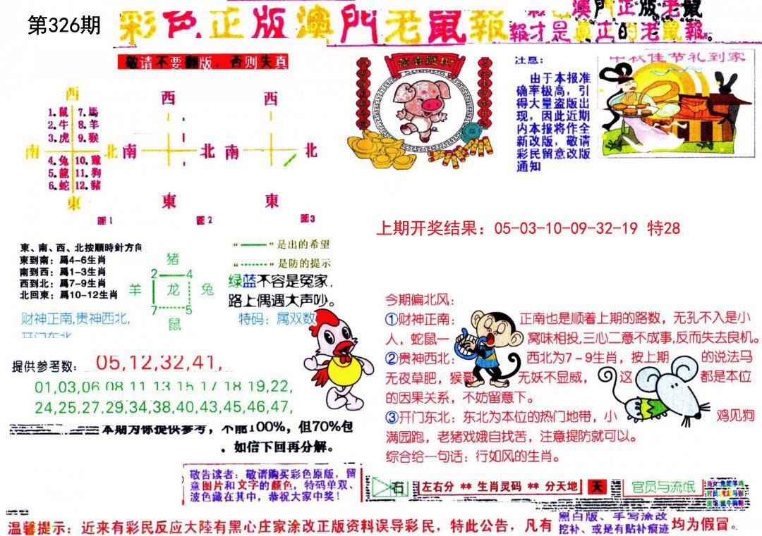 2024326期彩色正版澳门老鼠报
