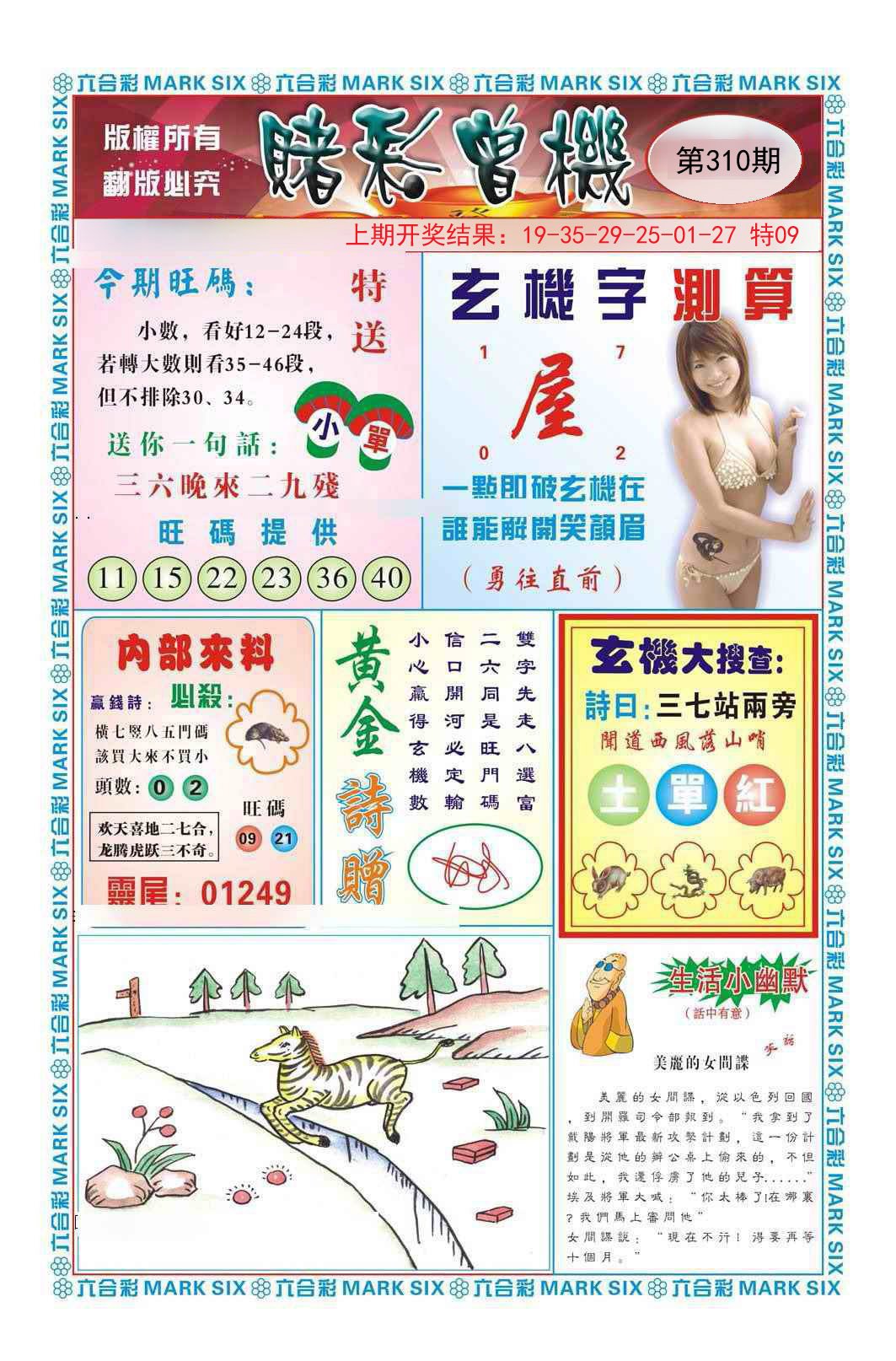 2024310期赌彩曾机