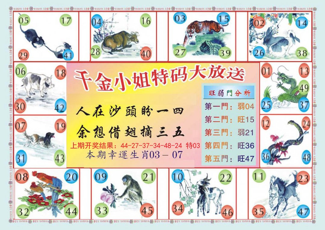2024308期(新版)千金小姐B