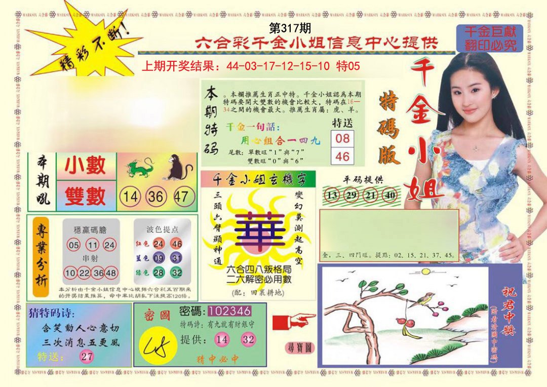 2024317期(新版)千金小姐A