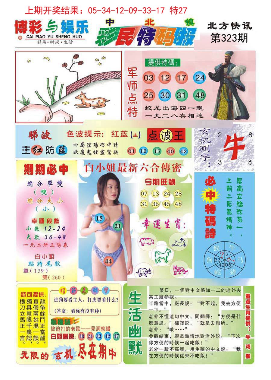 2024323期中北彩民特码报