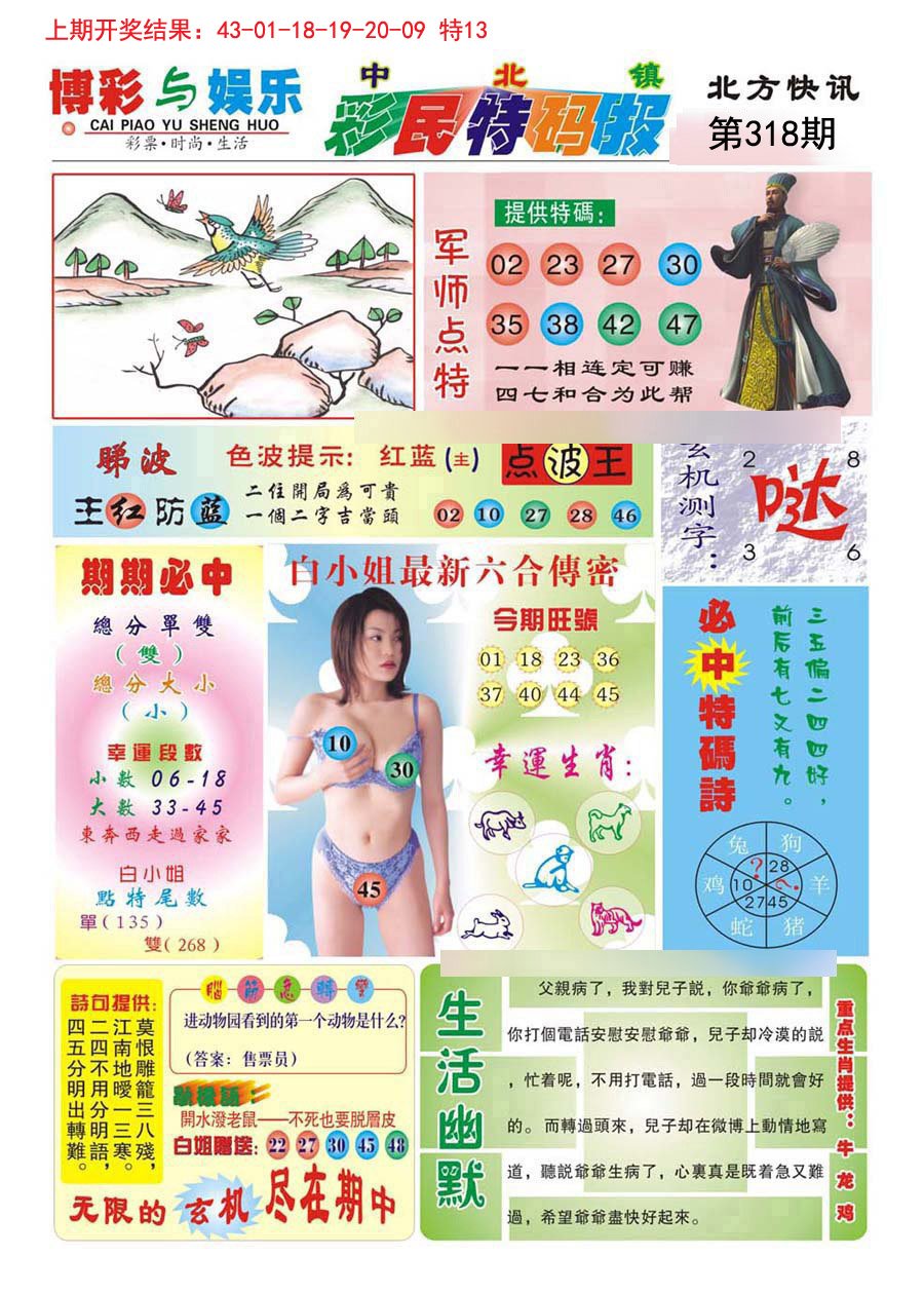 2024318期中北彩民特码报
