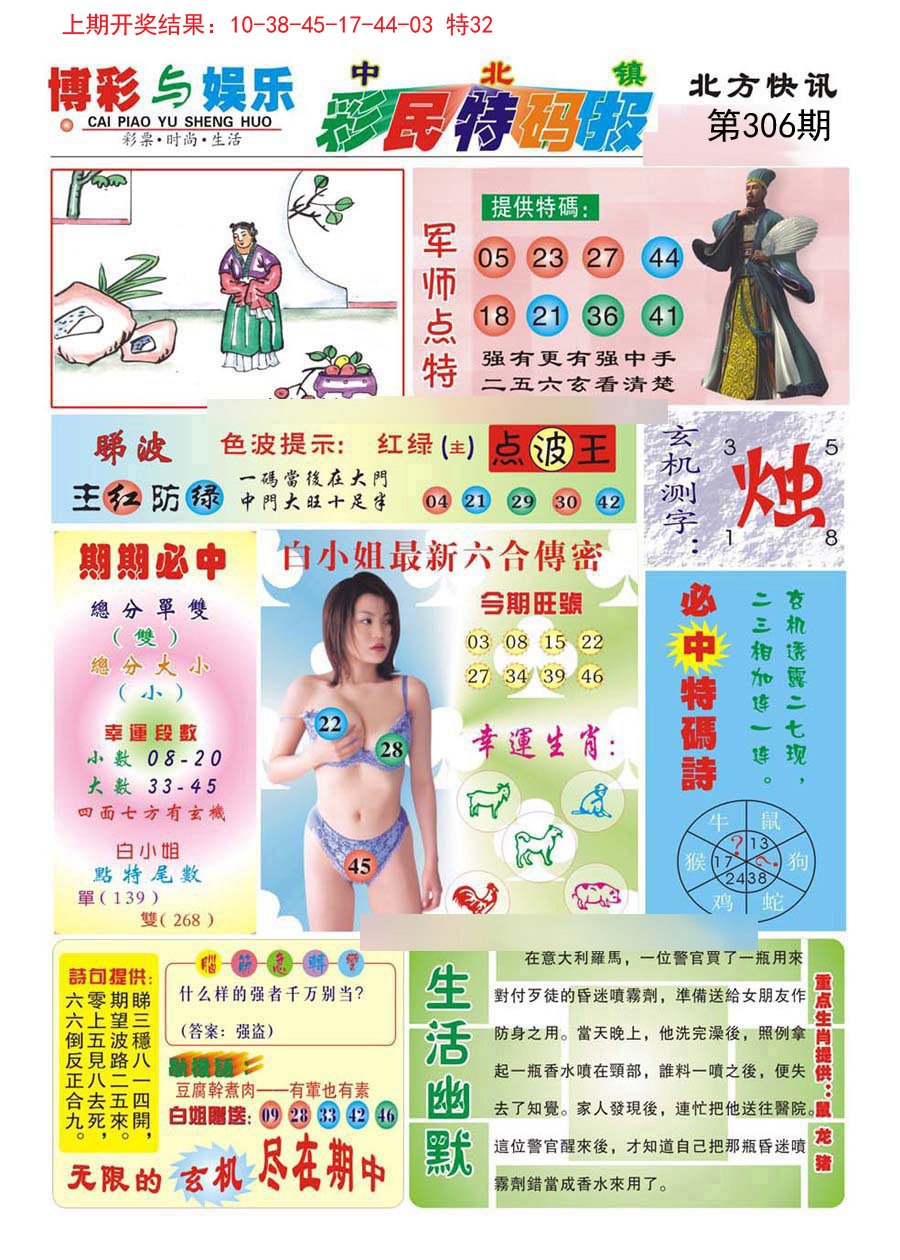 2024306期中北彩民特码报