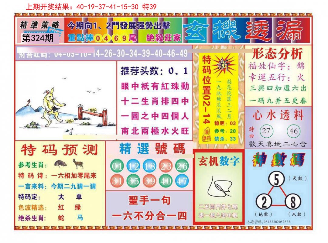 2024324期玄机透漏