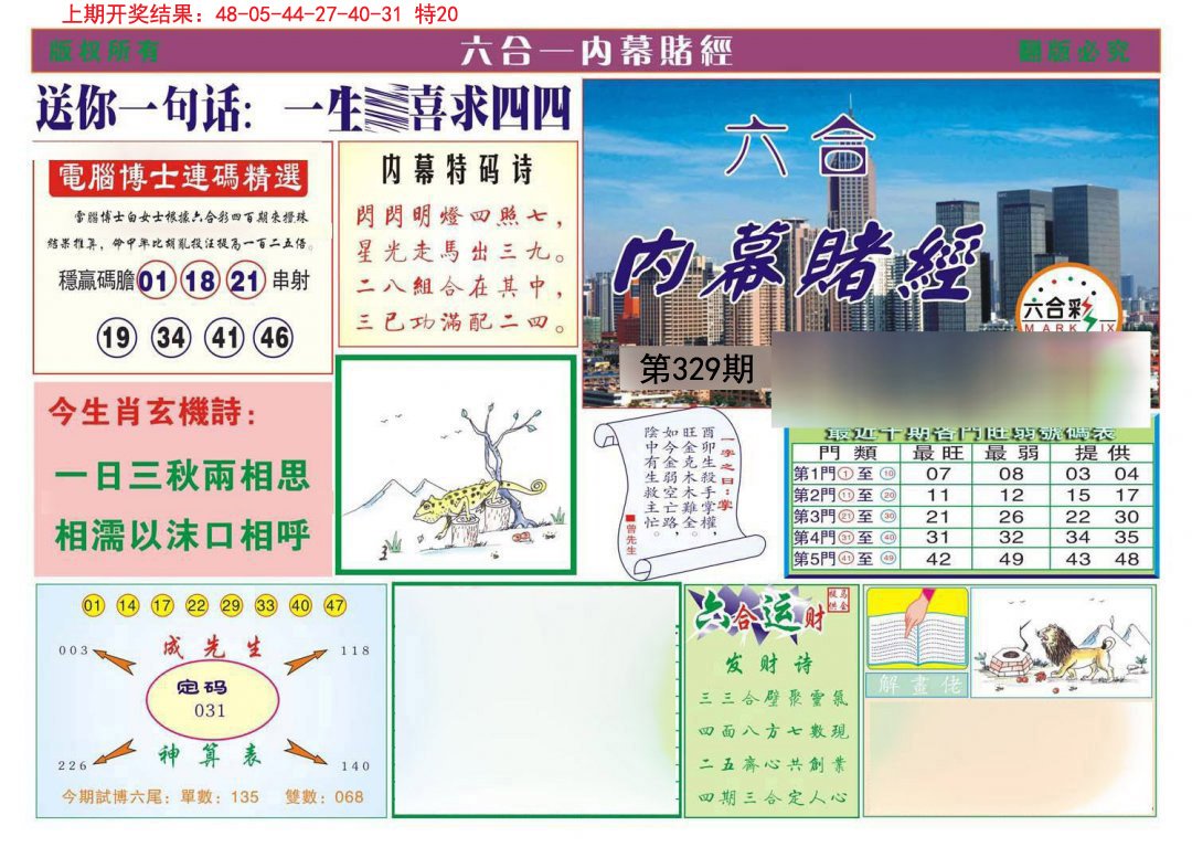 2024329期内幕赌经
