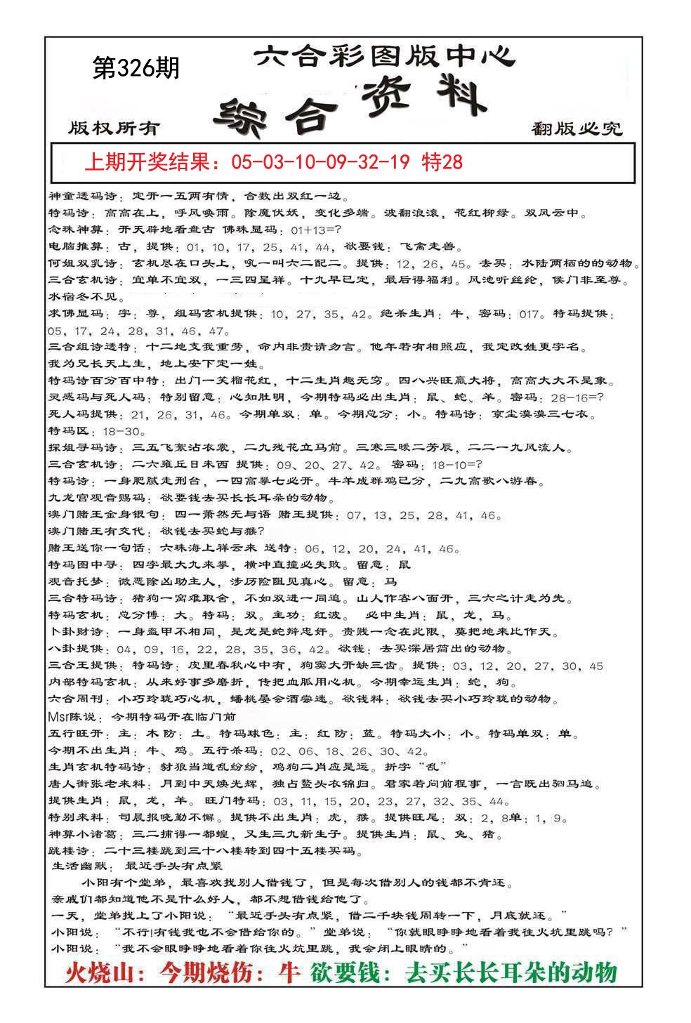 2024326期内部综合资料