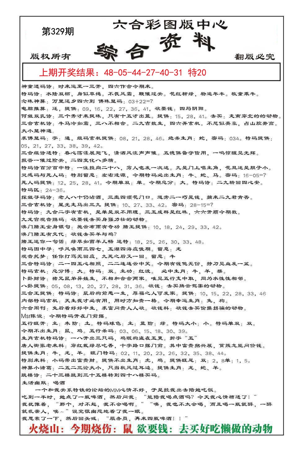 2024329期内部综合资料