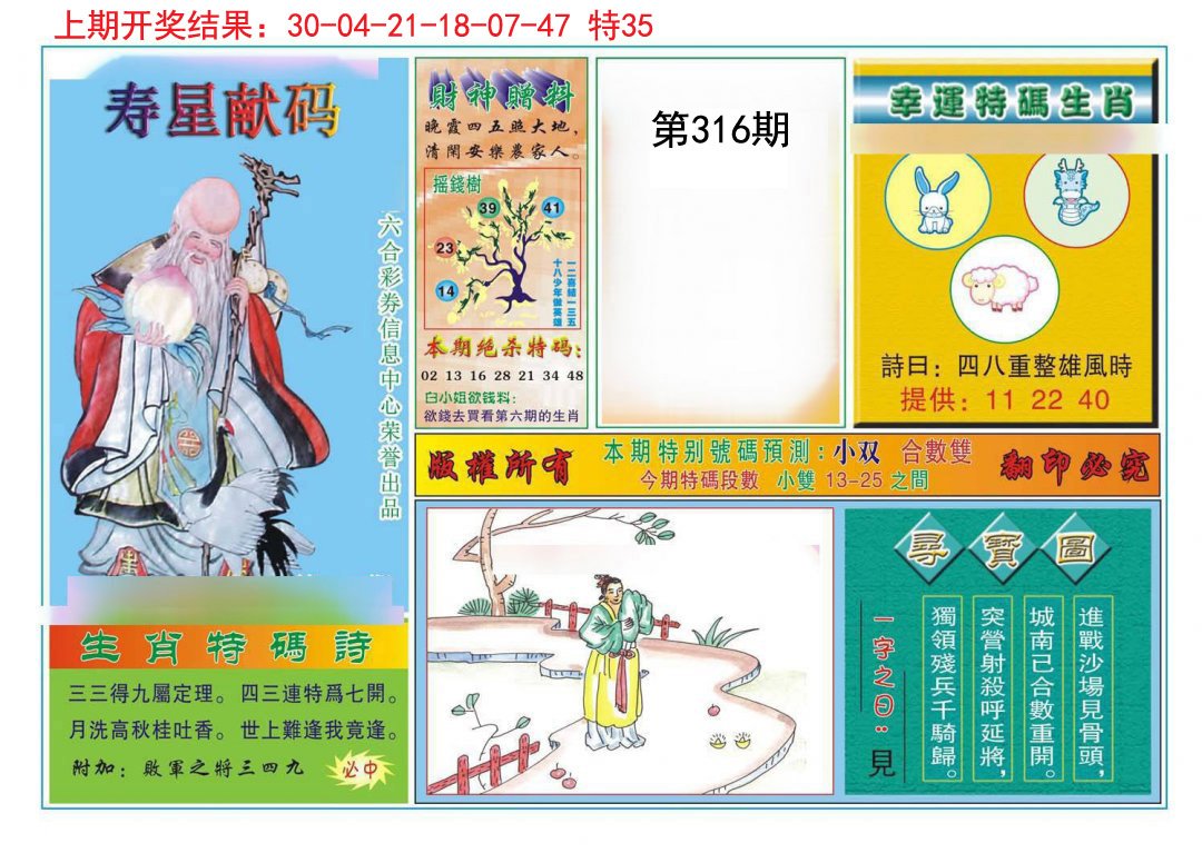 2024316期寿星献码