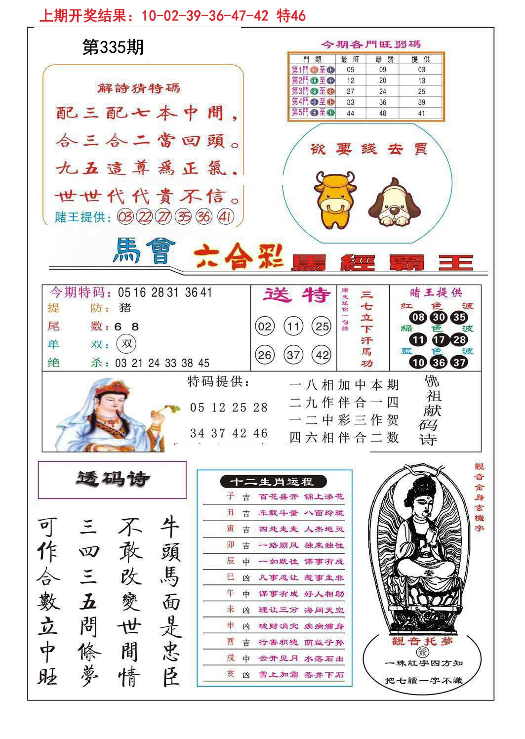2024335期马经霸王