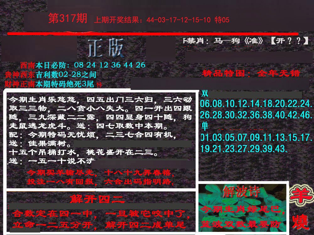 2024317期新港内幕