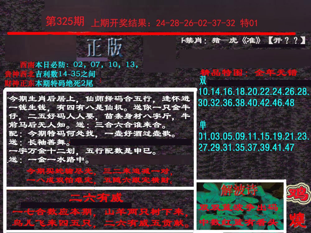 2024325期新港内幕