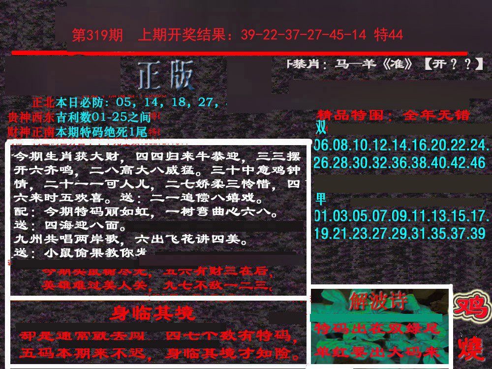 2024319期新港内幕