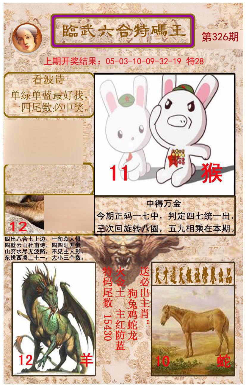 2024326期临武六合特码王