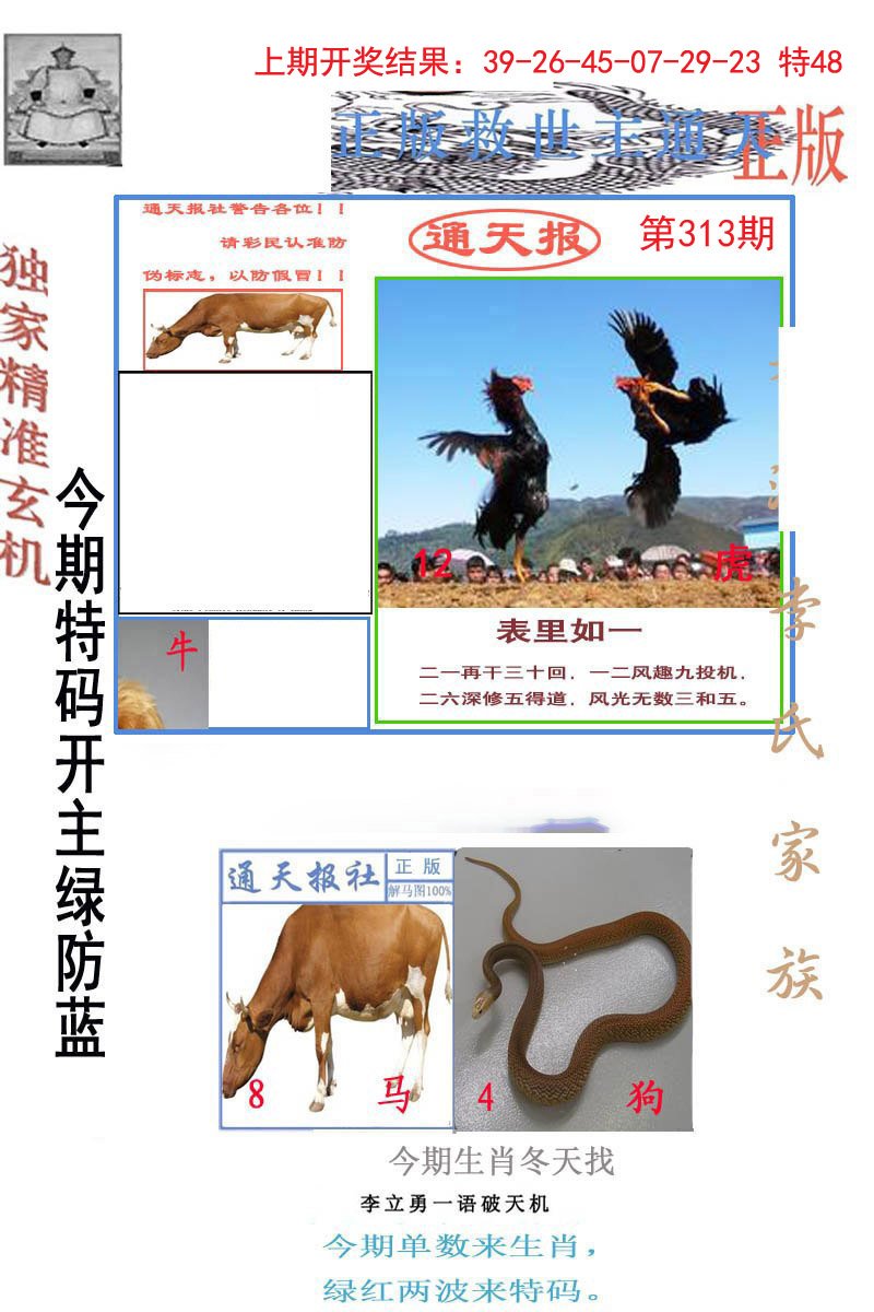 2024313期李力勇通天报