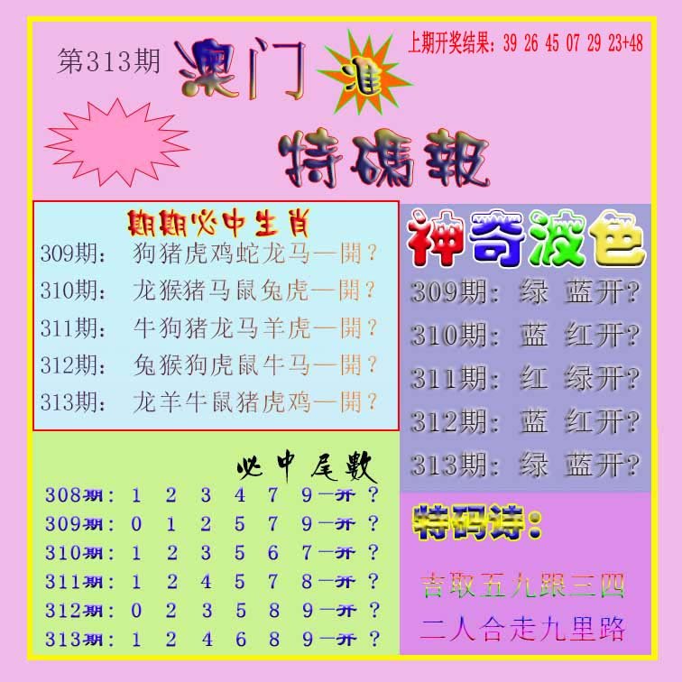 2024313期生财有道特码报
