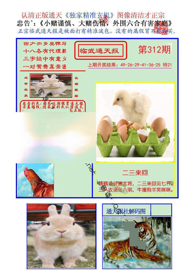 2024312期临武通天报