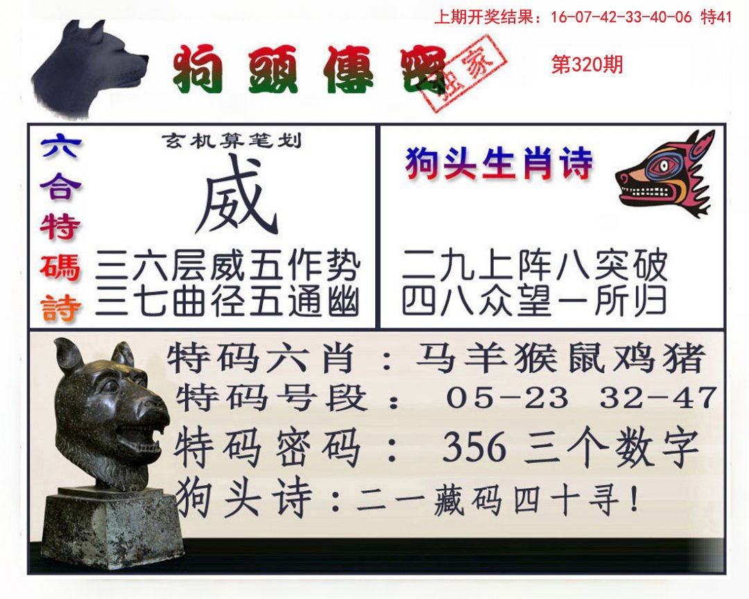 2024320期狗头传密