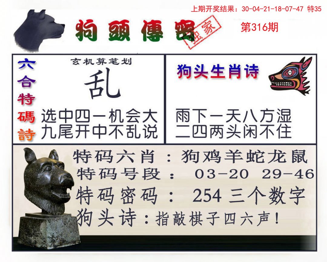 2024316期狗头传密
