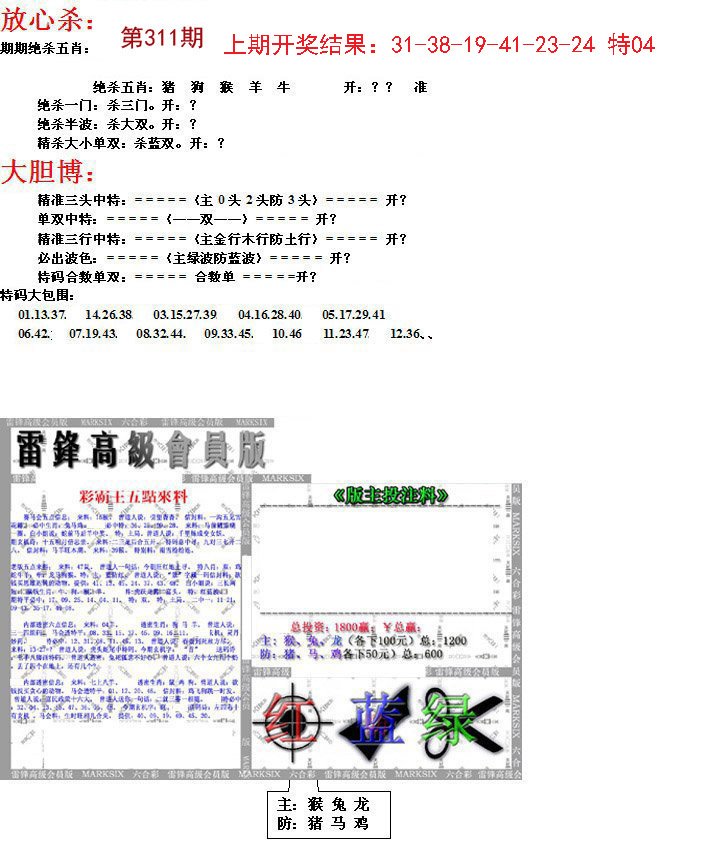 2024311期帮您翻本B