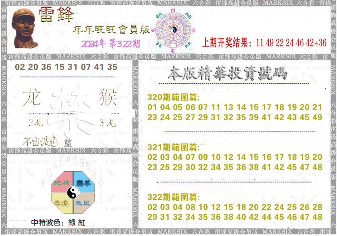 2024322期雷锋鼠年旺旺版