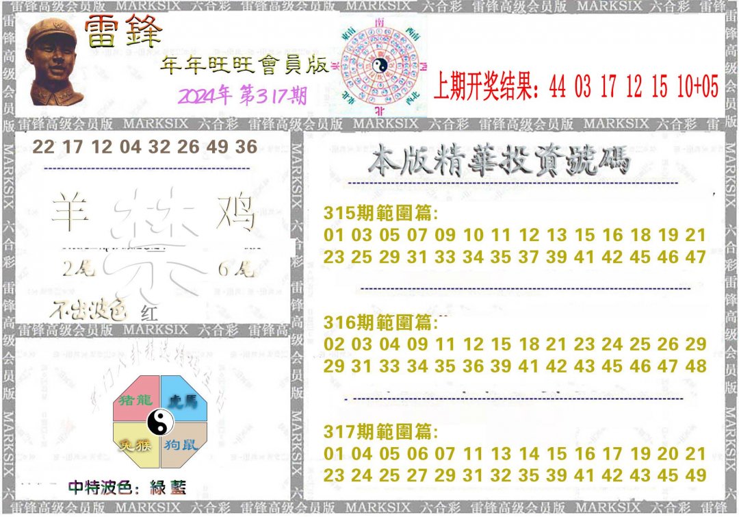 2024317期雷锋鼠年旺旺版
