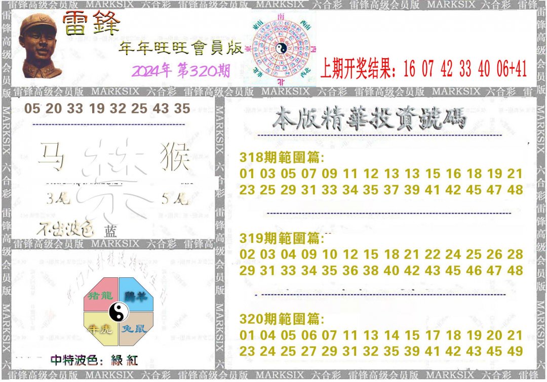 2024320期雷锋鼠年旺旺版