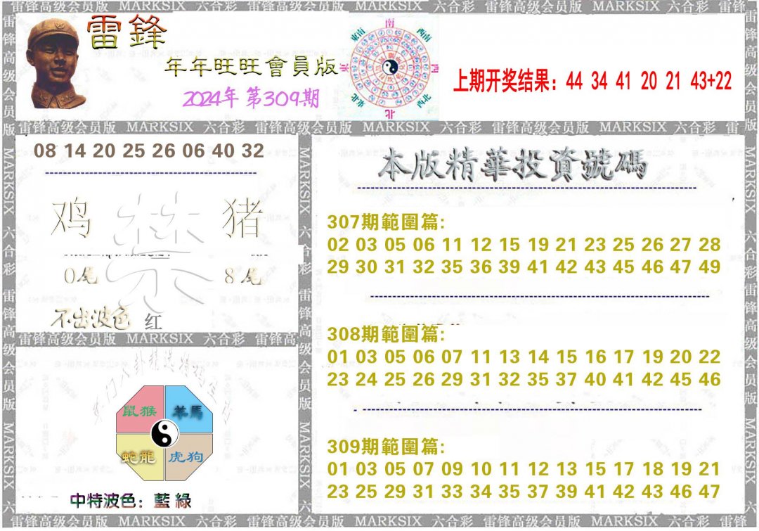 2024309期雷锋鼠年旺旺版
