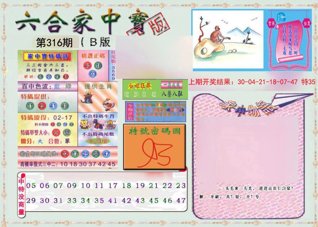 2024316期六合家中宝B