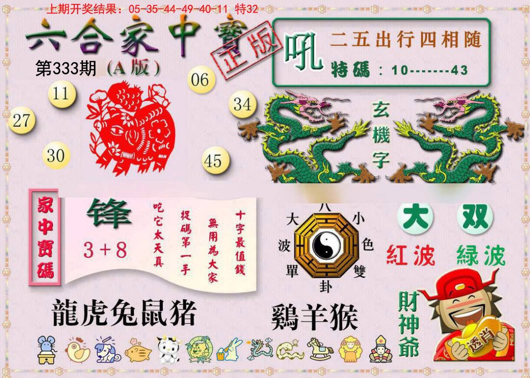 2024333期六合家中宝A