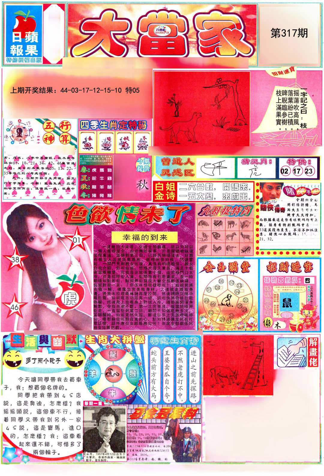 2024317期彩卷后庄A