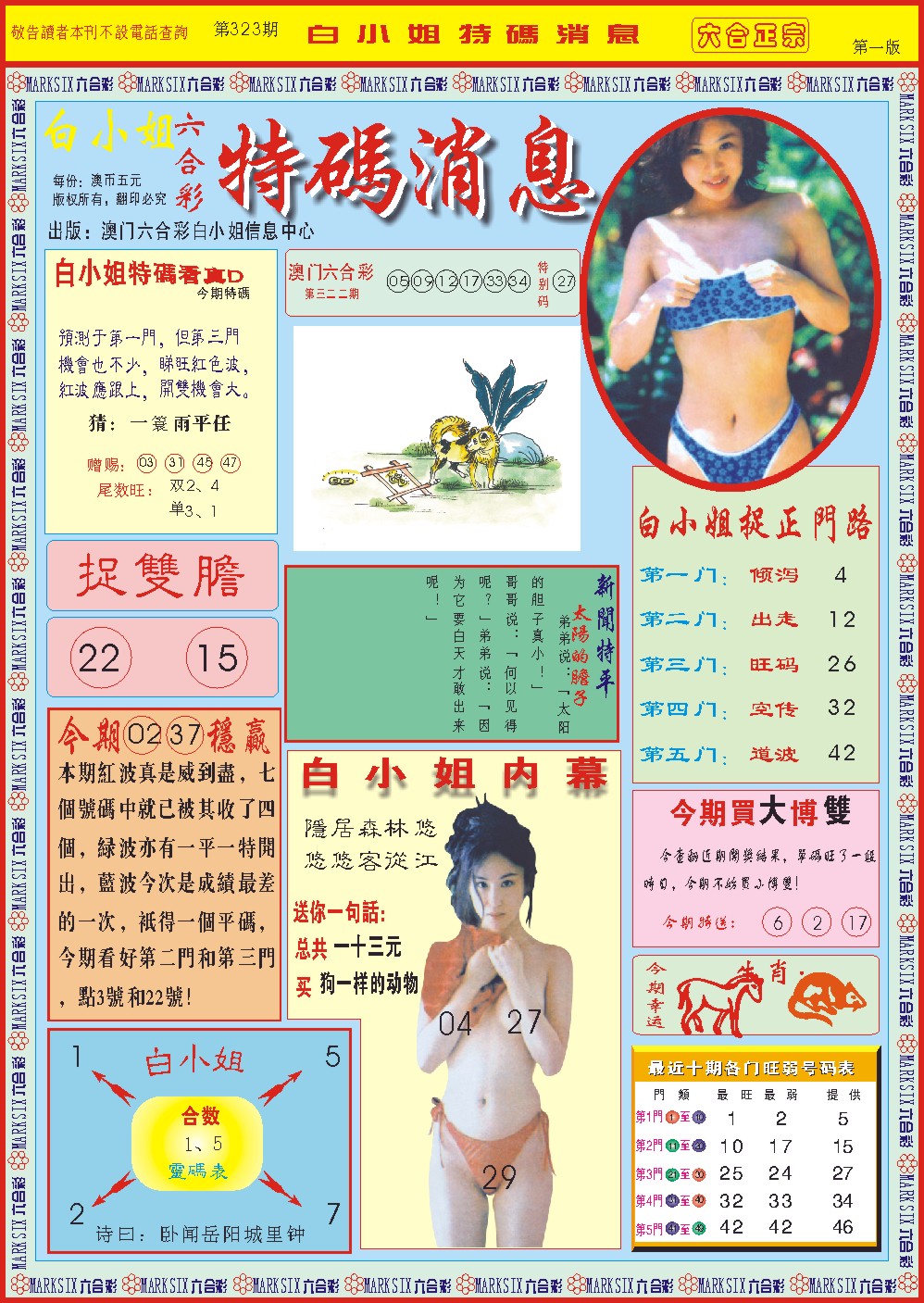 2024323期白小姐特码消息A