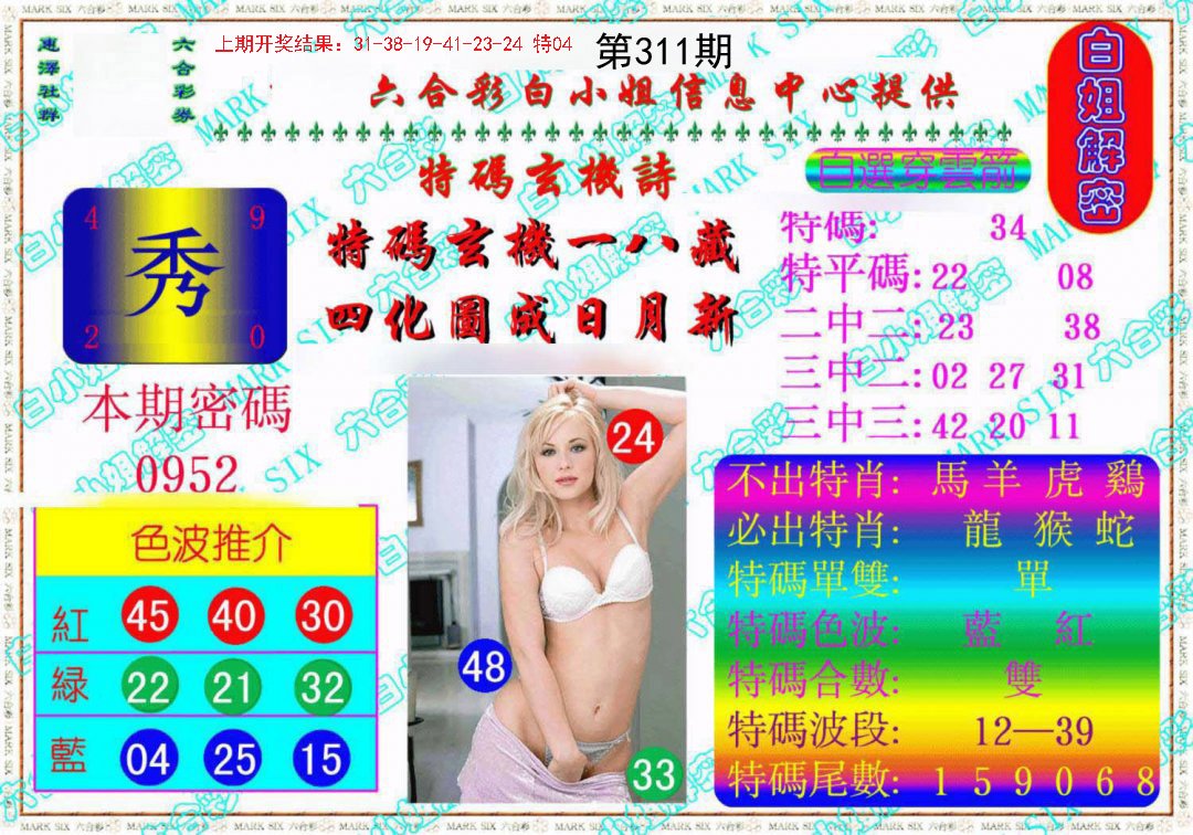 2024311期白姐解密《另版》
