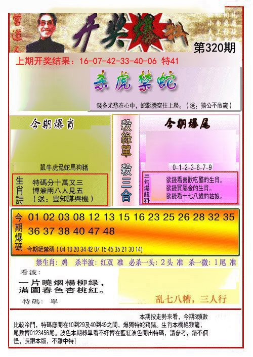 2024320期开奖爆料(新图推荐)