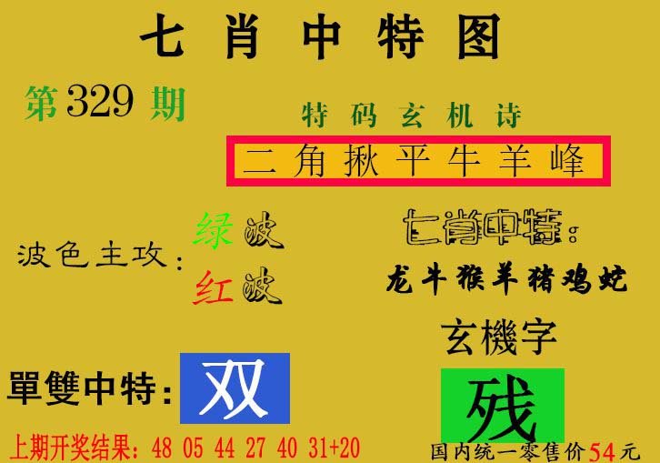 2024329期七肖中特