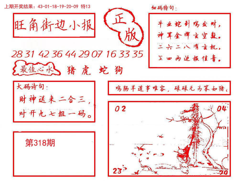 2024318期旺角街边小报