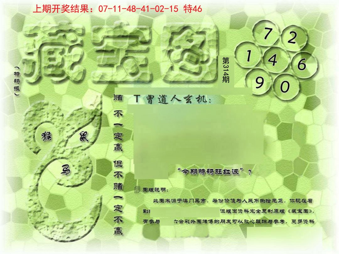2024314期假新藏宝图