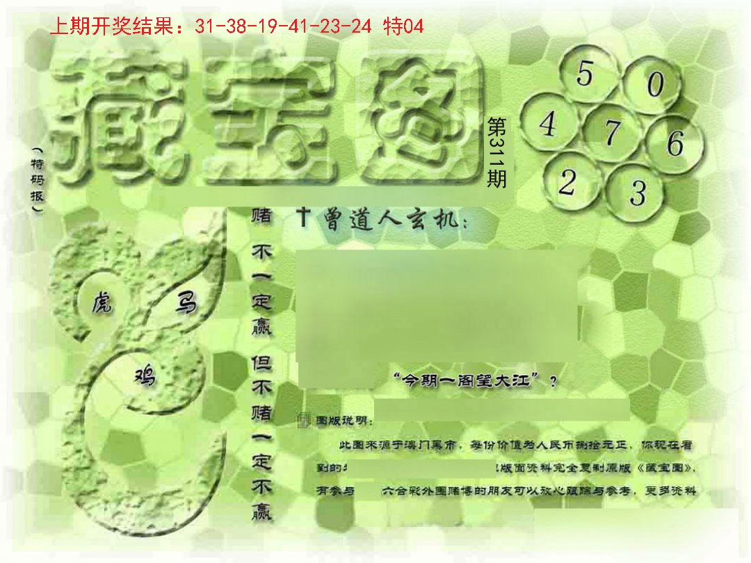2024311期假新藏宝图