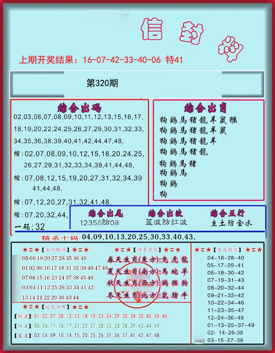 2024320期信封料